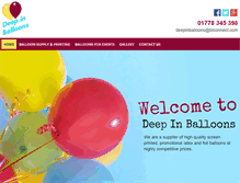 Tablet Screenshot of deepinballoons.co.uk